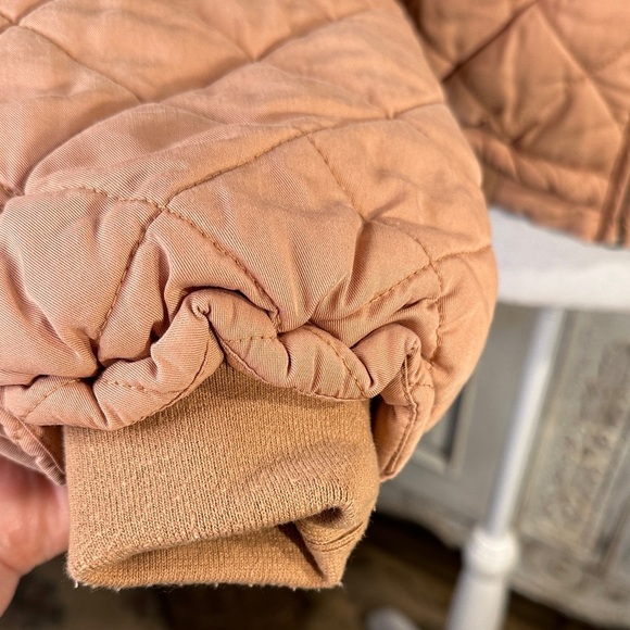 BLANKNYC Women's Quilted Bomber Jacket in Salmon - Picture 6 of 12